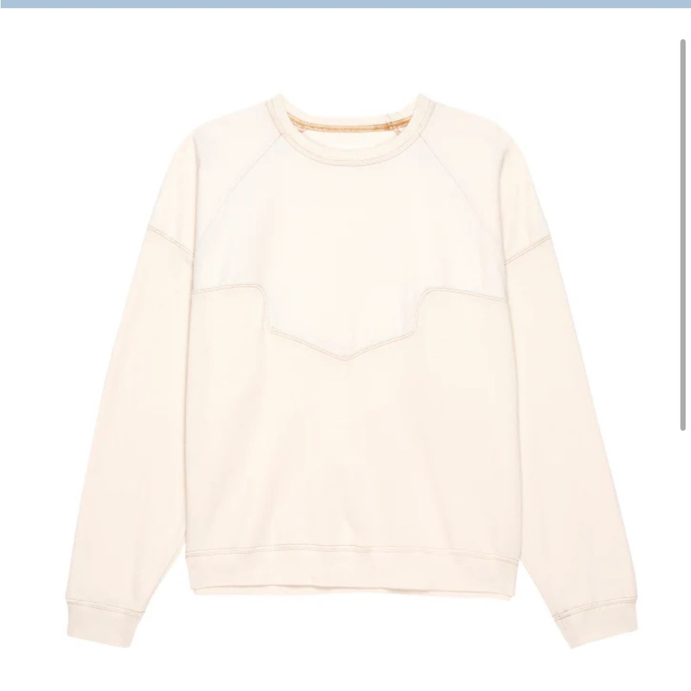 The Great Western Slouch Sweater in Washed White Size 1